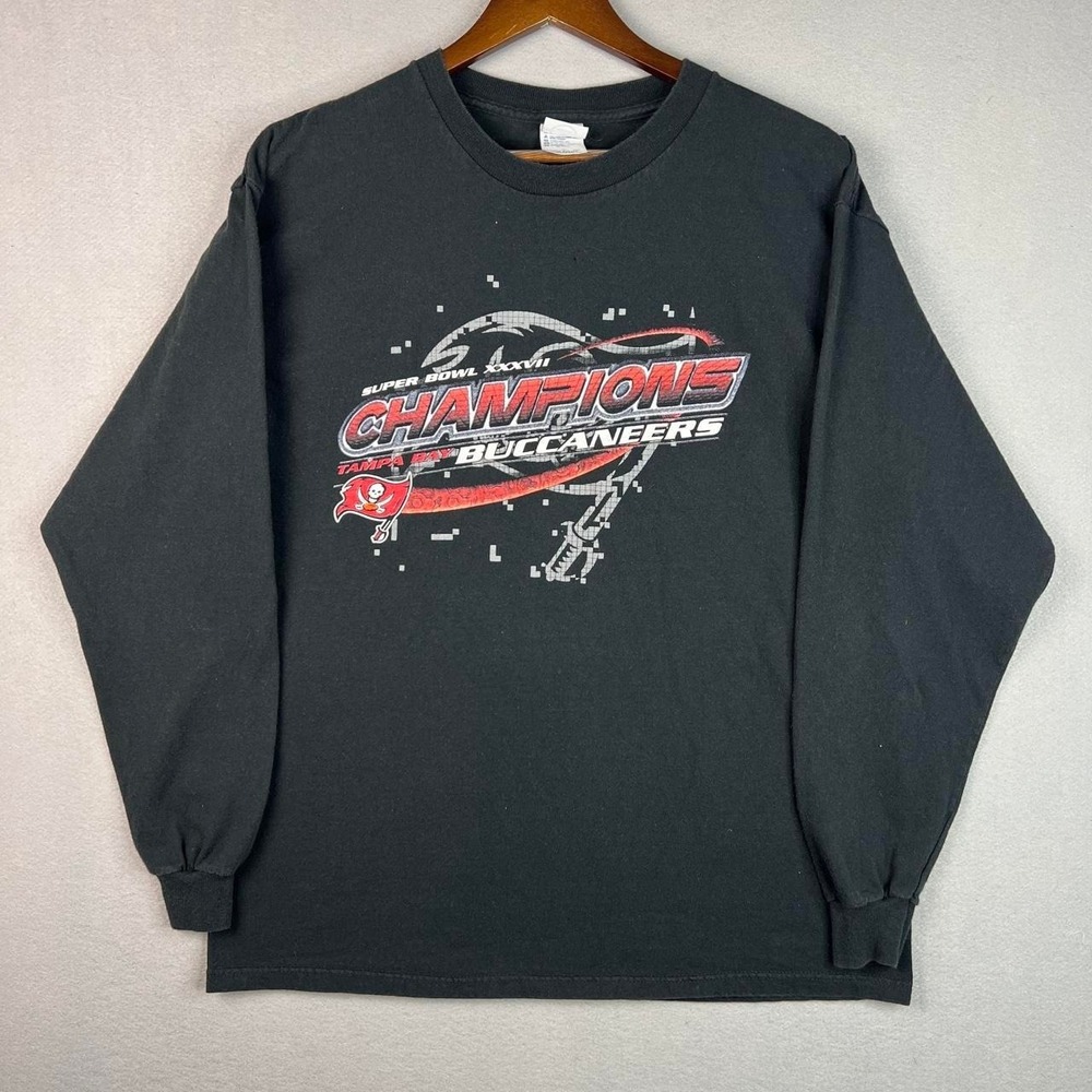 Tampa Bay Buccaneers 2002 Official Schedule Super Bowl Champions Long Sleeve L